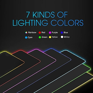 RGB Gaming Mouse Pad Computer Gamer Mousepad Large Game Rubber No-slip Mouse Mat Big Mause Pad PC Laptop Keyboard Desk Carpet