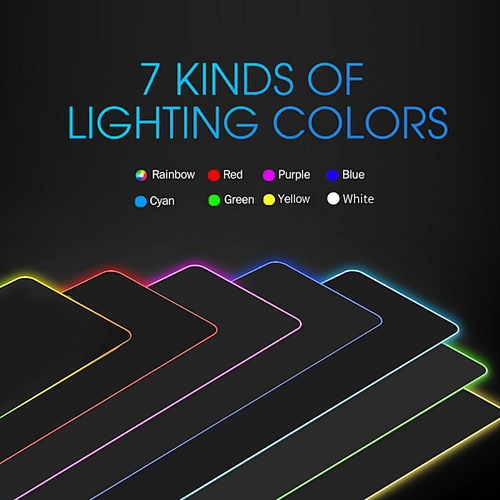 RGB Gaming Mouse Pad Computer Gamer Mousepad Large Game Rubber No-slip Mouse Mat Big Mause Pad PC Laptop Keyboard Desk Carpet
