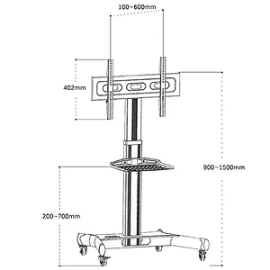 2019 Aluminum TV Cart Hot Selling  Amazon Ebay Hot Selling