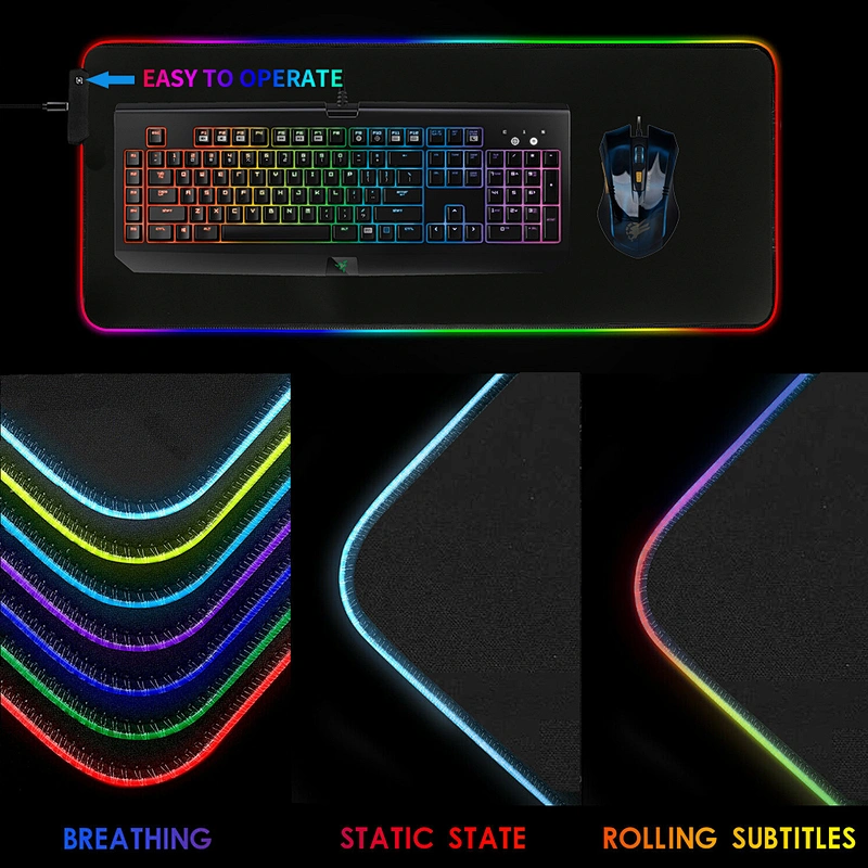 Large RGB Gaming Mouse Pad Gamer Led Computer Mousepad Big Mouse Mat with Backlight Carpet For keyboard Desk Mat