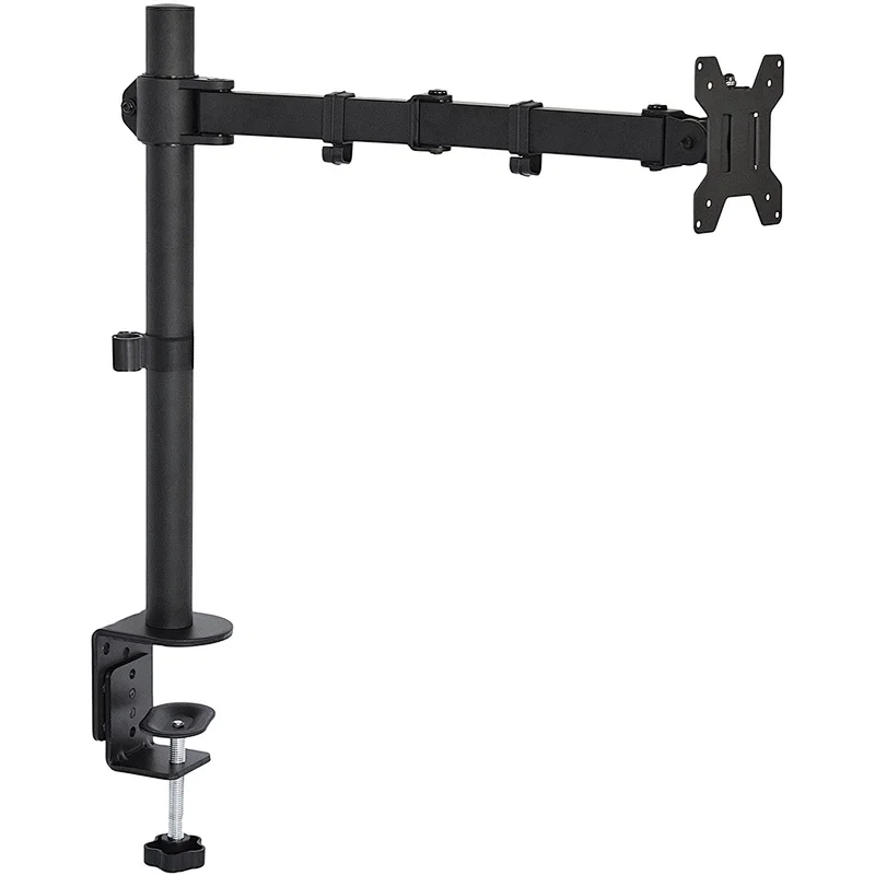 Single Arm Adjustable Monitor Desk Mount  13 to 27