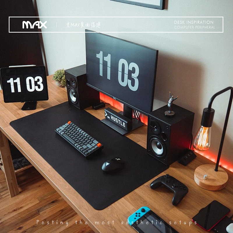 Fine leather solid color mouse pad leather book office computer desk pad keyboard pad super large waterproof