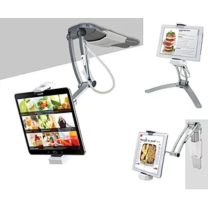 2020 Factory Price Aluminum tablet Phone Stand 2-in-1 Kitchen Tablet Stand, Wall/Desktop Mount W/Stylus for Tablets