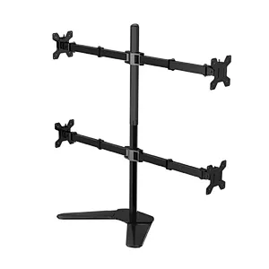 Single LCD Computer Monitor Free-Standing Desk Stand Riser with Adjustable Tilt, Swivel, Rotation Screen 13 to 27