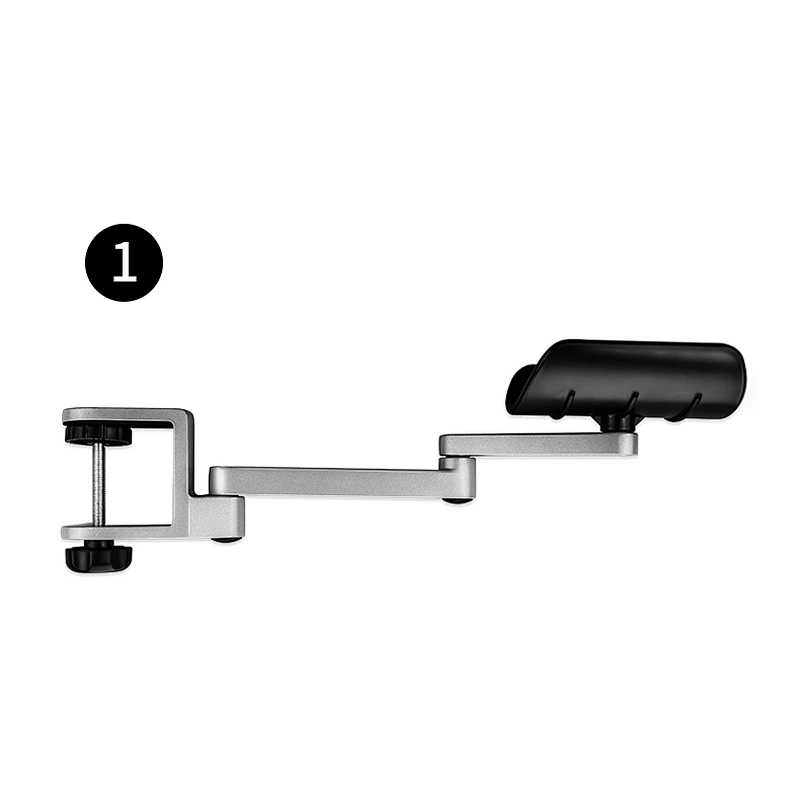 2021 Ergonomic Arm Rest Rotating Mouse Arm Rest Mouse Pad Cradle Computer Hand Rest for Computer Table Arm Support Aluminum