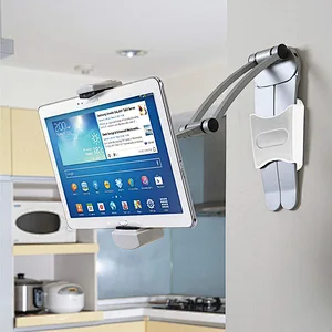 2020 Factory Price Aluminum tablet Phone Stand 2-in-1 Kitchen Tablet Stand, Wall/Desktop Mount W/Stylus for Tablets