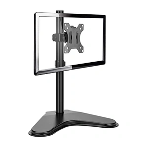 Single Adjustable Monitor Desk Mount with C Clamp and Grommet Mounting Base for 13 to 32
