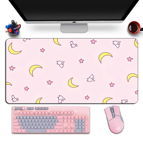 Large Pink Mousepad Gamer Cute Kawaii XL Gaming Mouse Pad Rubber Laptop Notebook Desk Mat