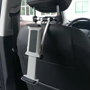 Aluminum Car Tablet Phone Headrest Mount, Long Arm, Adjustable Backseat Tablet phone Holder Stand ,from 5-11inch