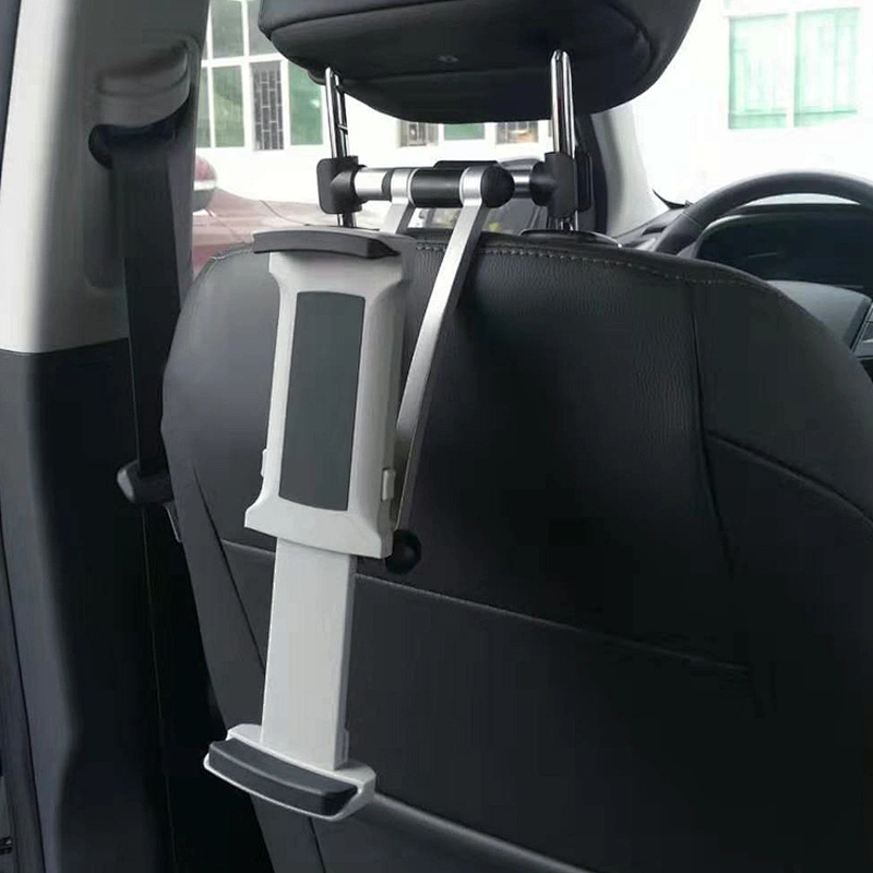 Aluminum Car Tablet Phone Headrest Mount, Long Arm, Adjustable Backseat Tablet phone Holder Stand ,from 5-11inch