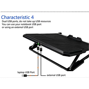 New Laptop cooler 2 USB Ports and Six cooling Fan laptop cooling pad Notebook Stand for 13-17