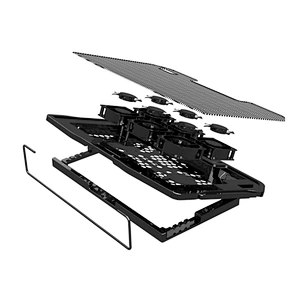 6 Fans Laptop Cooling Pad 2 USB Port with Led Screen 2600RPM for 14/15.6 inch Gaming Laptop Cooler Stand