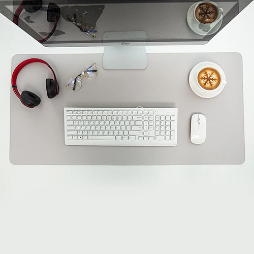Fine leather solid color mouse pad leather book office computer desk pad keyboard pad super large waterproof