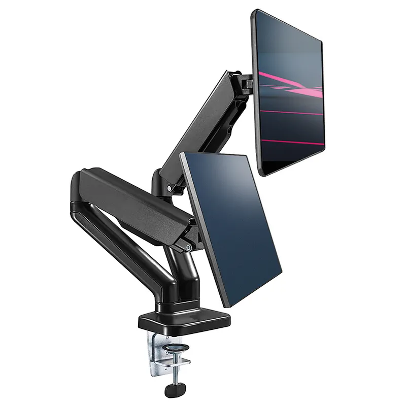 MG Triple LCD Monitor Desk Mount Fully Adjustable Stand Fits 3 Screens up to 27 inch 22 lbs