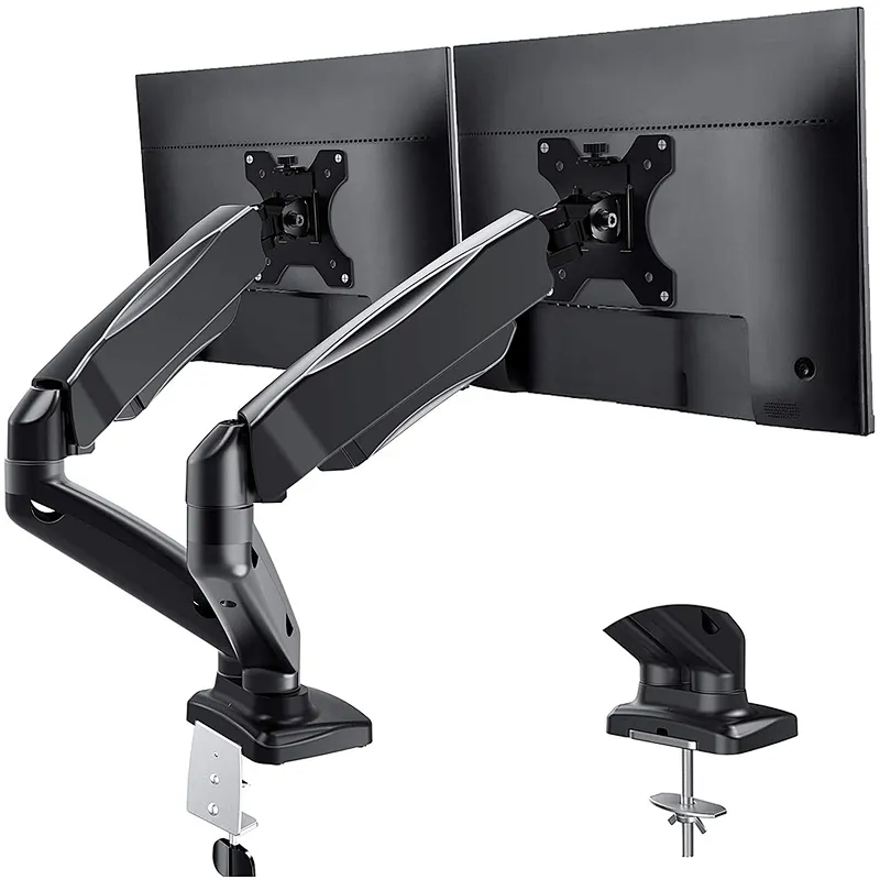 MG Triple LCD Monitor Desk Mount Fully Adjustable Stand Fits 3 Screens up to 27 inch 22 lbs
