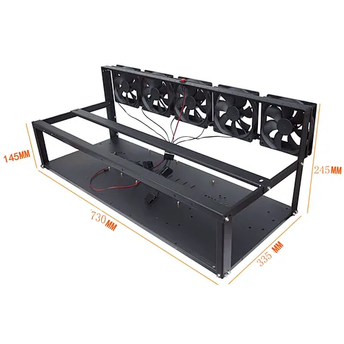 8 12 GPU Mining Frame Open Air Metal Stamping Mining Computer Frame