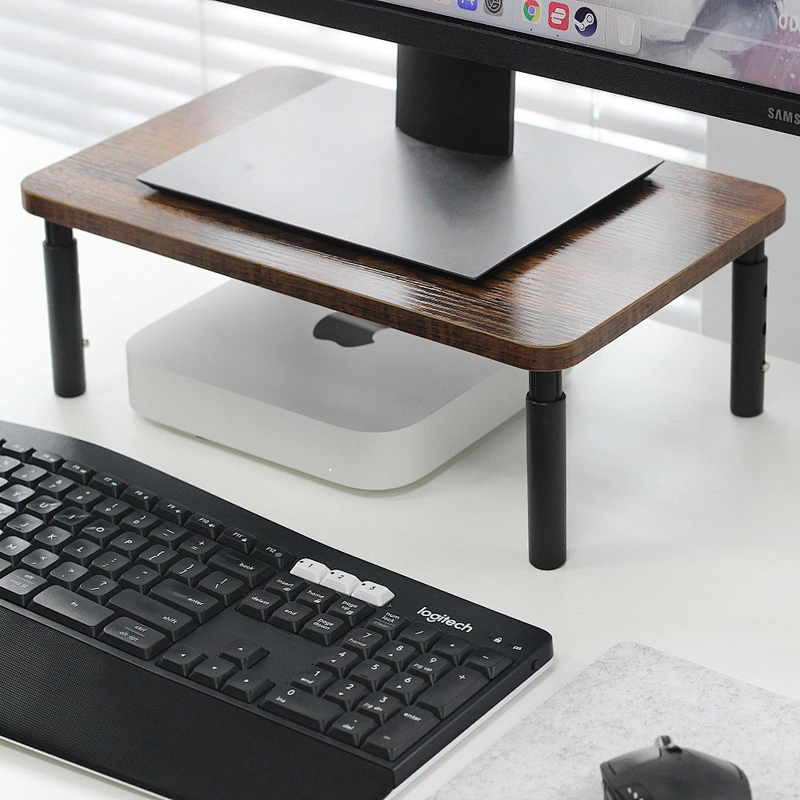 Monitor Stand Wood Riser Adjust Laptop Table Shelf Organizer Rack Computer Desk PC Desk Home Office