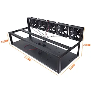 20 19 18 16 14 12 8 6 Open Air GPUs Rig Case Aluminum Stackable Graphics Card Rig Frame Rack in stock