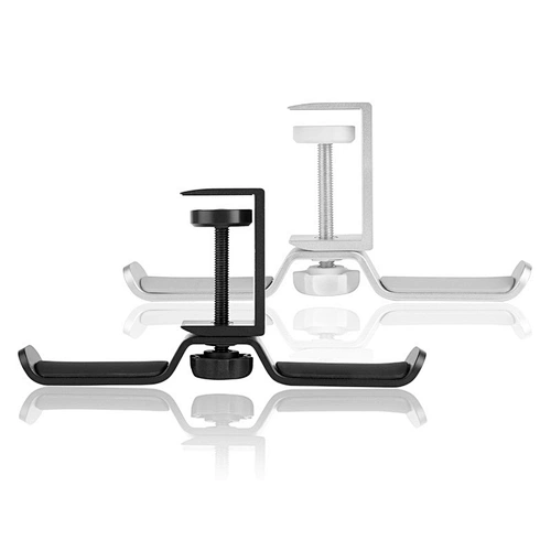 2022 Dual Rotatable Headphone Stand Hanger Under Desk Clamp Headset Holder Load up to 11lb Headset Stand Hanger Compatible