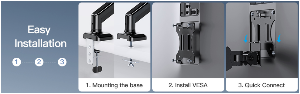 monitor gas spring mount