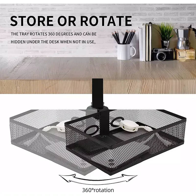 Under Desk  Decorative Metal Wire hanger Cable Management for Home and Office Tray Iron cable tray hangers No Drill