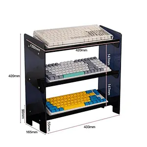 2023 MG Acrylic Keyboard Display Stand 3 Tiers Transparent Acrylic Frame Stand for Mechanical Gaming Keyboard