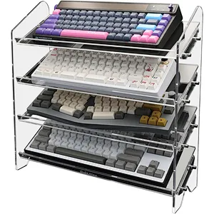 2023 MG Acrylic Keyboard Display Stand 3 Tiers Transparent Acrylic Frame Stand for Mechanical Gaming Keyboard