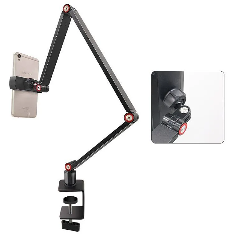 Aluminum Portable Monitor Stand Bracket Mounted Phone Stand Rotating Support Adjust Stand Desk Holder Monitor Mount