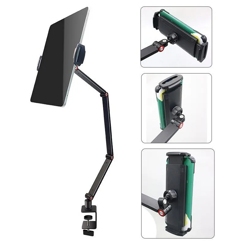 Aluminum Portable Monitor Stand Bracket Mounted Phone Stand Rotating Support Adjust Stand Desk Holder Monitor Mount