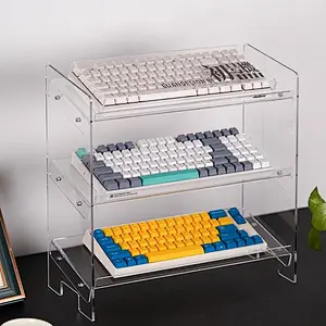 2023 MG Acrylic Keyboard Display Stand 3 Tiers Transparent Acrylic Frame Stand for Mechanical Gaming Keyboard