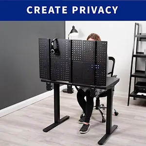 Pegboard Wall Organizer For Table Clamp  Office Organizer Pegboard Shelf with Hooks Black Metal Display