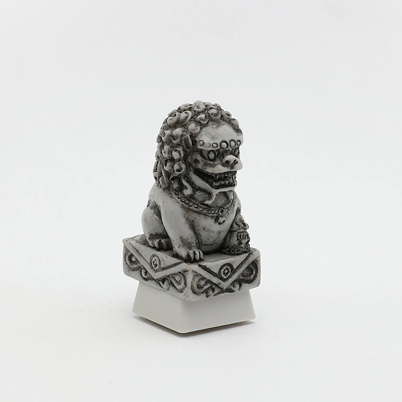 3D Print stone lion Handmade Painting Resin Keycaps for Keyboard Decoration Handmade Support Customization