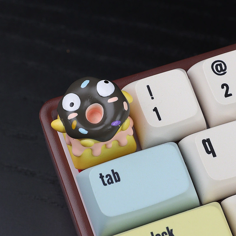 3D Print Resin Handmade Painting chocolate doughnut artisan Keycaps for Keyboard Decoration Handmade Support Customization
