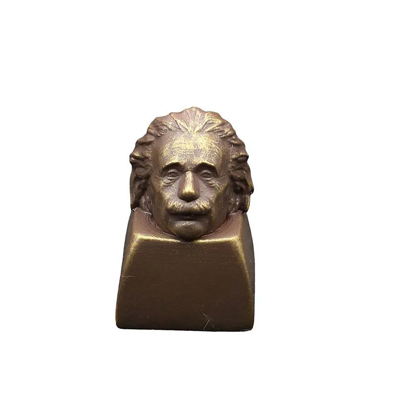 3D Printed Resin Artisan Keycaps for Keyboard Decoration Albert Einstein Support Customization Mechanical Keyboards Gaming