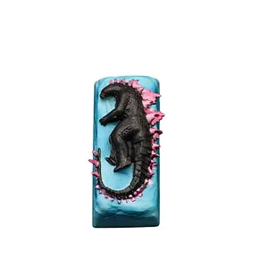 3D Printed Resin Artisan Keycaps for Keyboard Decoration Godzilla Support Customization Mechanical Keyboards Gaming