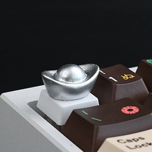 2024 MG 3D Resin Keycaps Handmade ESC Keycap Of Silver Ingot for Mechanical Keyboard