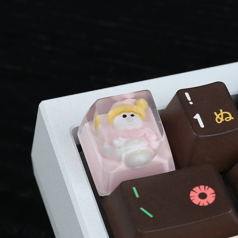snowman custom keycaps Resin Artisan Keycaps for Keyboard Decoration Handmade Support Customization