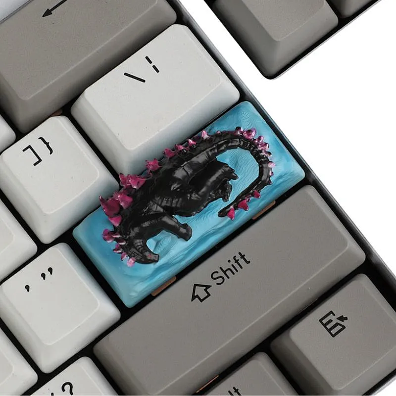 3D Printed Resin Artisan Keycaps for Keyboard Decoration Godzilla Support Customization Mechanical Keyboards Gaming