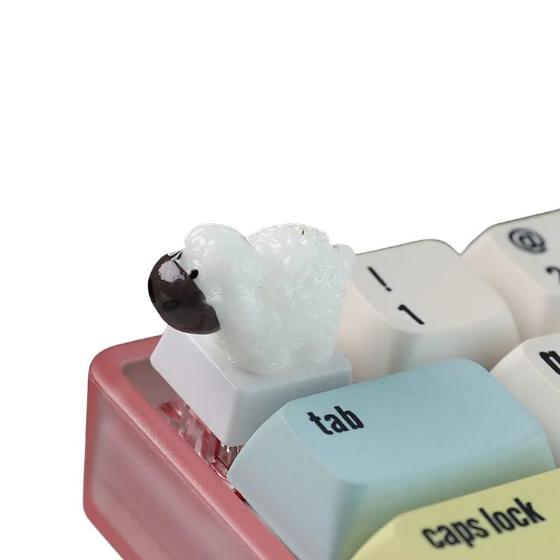 3D Printed Resin Artisan Keycaps for Keyboard Decoration Handmade  Sheep Support Customization  Gaming Mechanical Keyboards