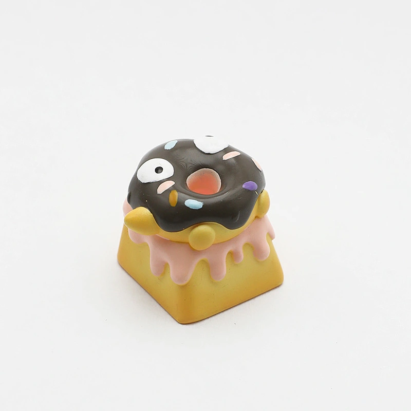 3D Print Resin Handmade Painting chocolate doughnut artisan Keycaps for Keyboard Decoration Handmade Support Customization