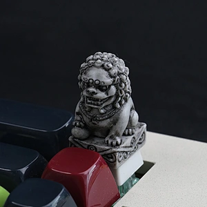 3D Print stone lion Handmade Painting Resin Keycaps for Keyboard Decoration Handmade Support Customization