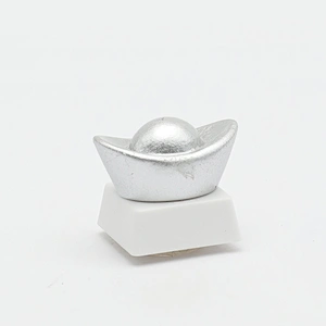 2024 MG 3D Resin Keycaps Handmade ESC Keycap Of Silver Ingot for Mechanical Keyboard