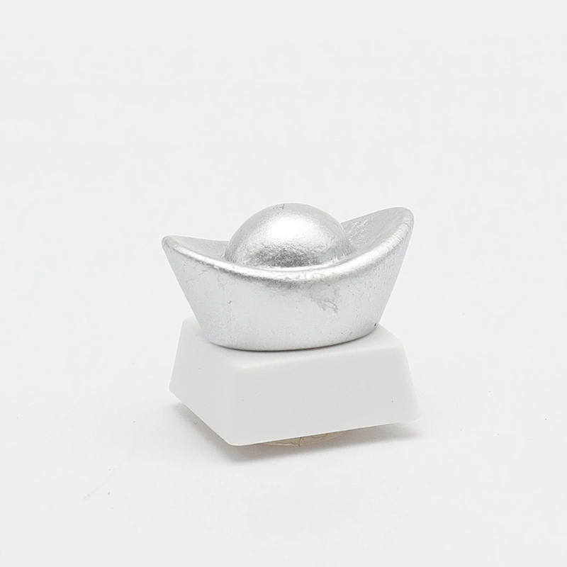 2024 MG 3D Resin Keycaps Handmade ESC Keycap Of Silver Ingot for Mechanical Keyboard