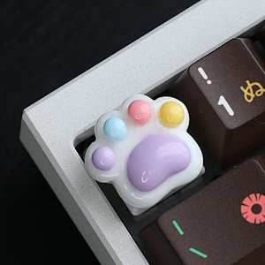 2024 MG Galaxy Cat's Paw Keycaps Cherry MX Keycaps Mechanical Keyboard Gift for Man Woman Keycap Lover On Christmas Anniversary