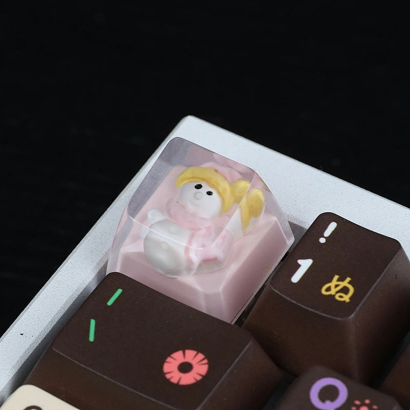 snowman custom keycaps Resin Artisan Keycaps for Keyboard Decoration Handmade Support Customization