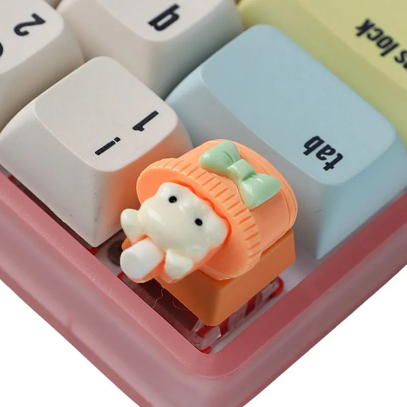 Customization 3D Printed Stereo Keycaps Cute Bear  DIY Cartoon Personalized Resin Monoblock Custom Mechanical Keycaps