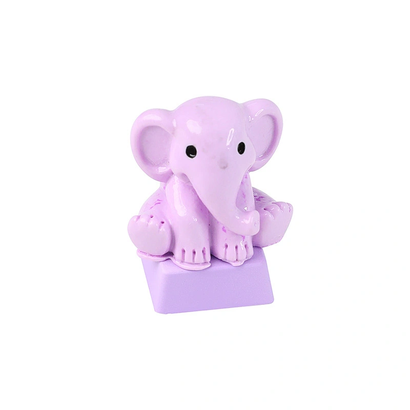 Customization 3D Printed Stereo Keycaps Cute Elephant Cartoon Personalized Resin Monoblock Custom Mechanical Keycaps