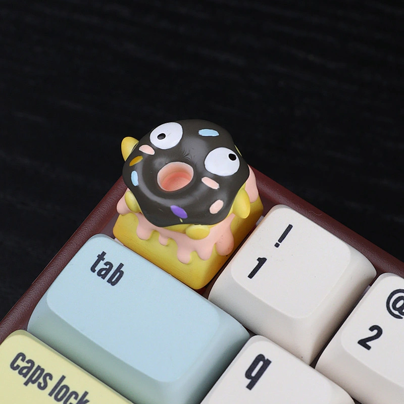 3D Print Resin Handmade Painting chocolate doughnut artisan Keycaps for Keyboard Decoration Handmade Support Customization