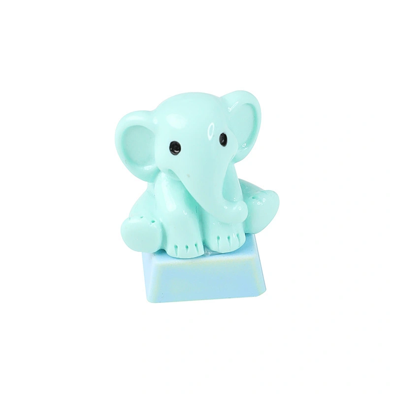 Customization 3D Printed Stereo Keycaps Cute Elephant Cartoon Personalized Resin Monoblock Custom Mechanical Keycaps
