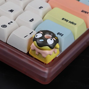 3D Print Resin Handmade Painting chocolate doughnut artisan Keycaps for Keyboard Decoration Handmade Support Customization